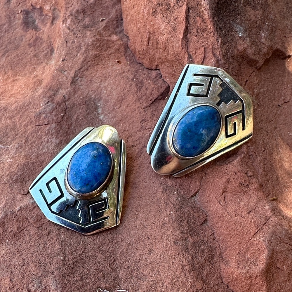 Vintage clip on Navajo earrings